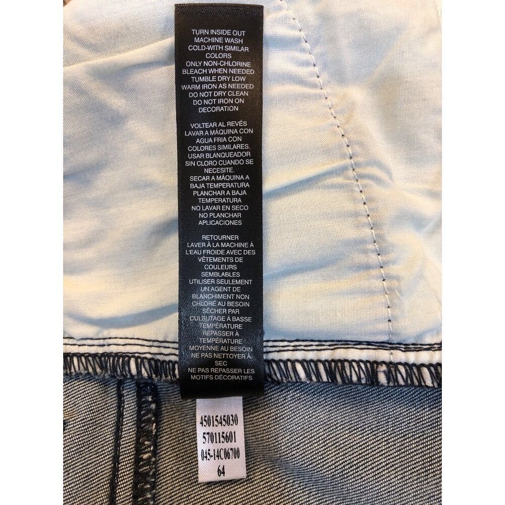 Black Label by Chico's Straight Leg Mid Rise Lace Rhinestone Ankle Jeans Size 00 - Picture 10 of 10